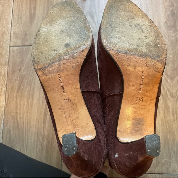 Salvatore Ferragamo Brown Suede Ankle Booties - Picture 4 of 6